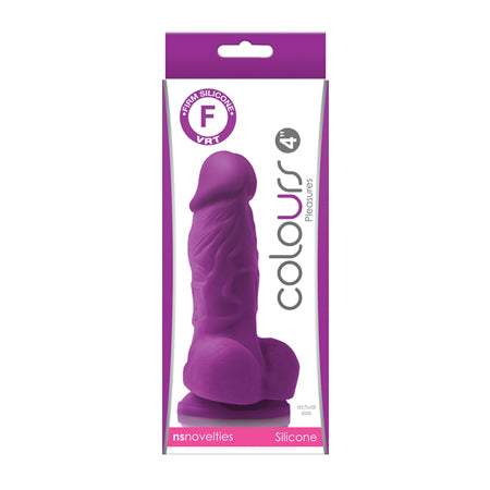 Colours Pleasures 4 Dong w/Balls & Suction Cup - Pink