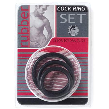 Spartacus 2 Rubber Cock Ring - Black