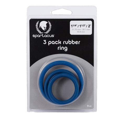Spartacus 1.25 Rubber Cock Ring -  Blue