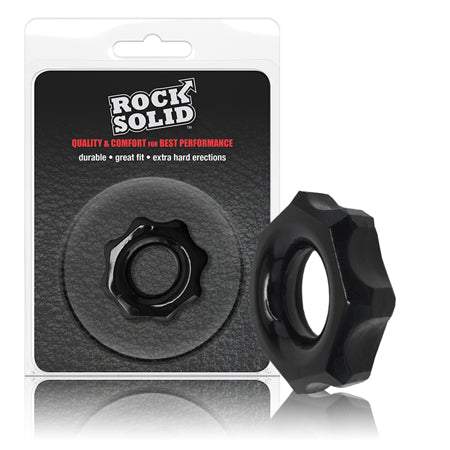 Rock Solid 2 Black Donut Ring