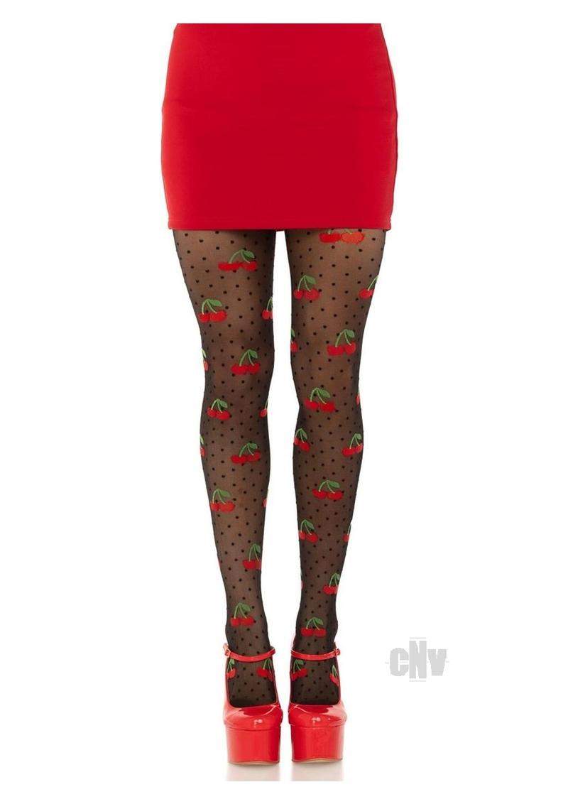 French Rose Lace Stocking/garterbelt Blk