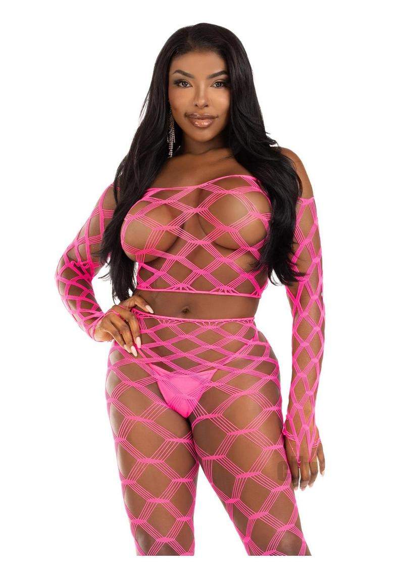 Seamless Opaque Cut Footless Body Os Blu