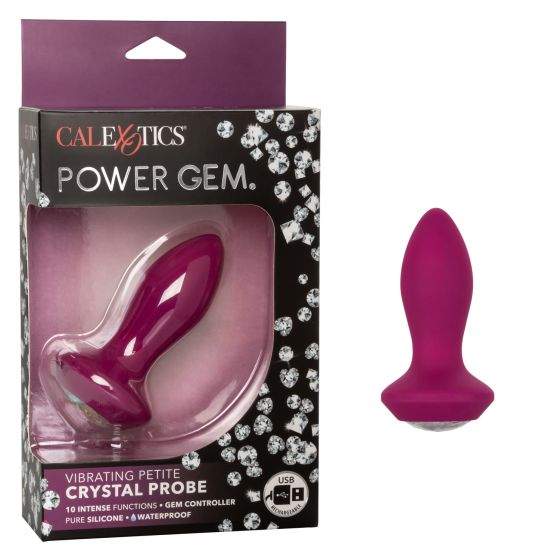 Power Gem Vibrating Petite Crystal Probe - Blue