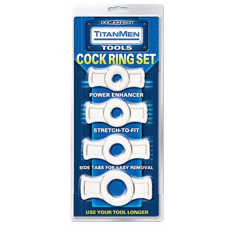Titanmen Cock Ring Set Blue