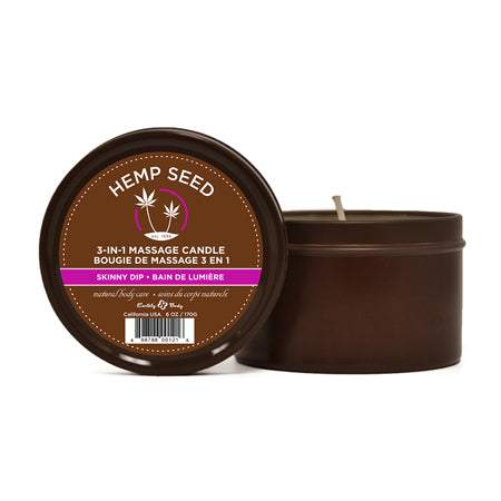 Earthly Body Suntouched Hemp Candle - 6 oz Round Tin Lavender