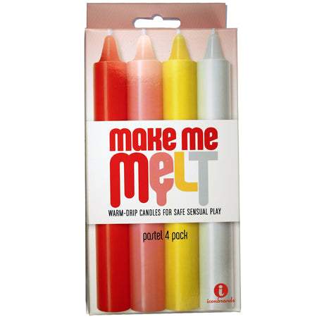 The 9's Make Me Melt Sensual Warm Drip Candles - Passion Tones Pack of 4