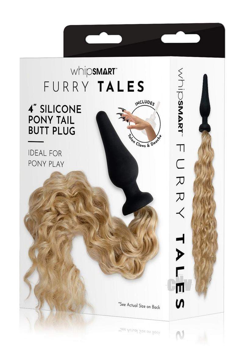 Whipsmart Silicone Plug 4 Pony Tail Blk