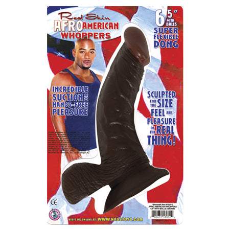Real Skin Afro American Whoppers 6.5 Dong w/Balls