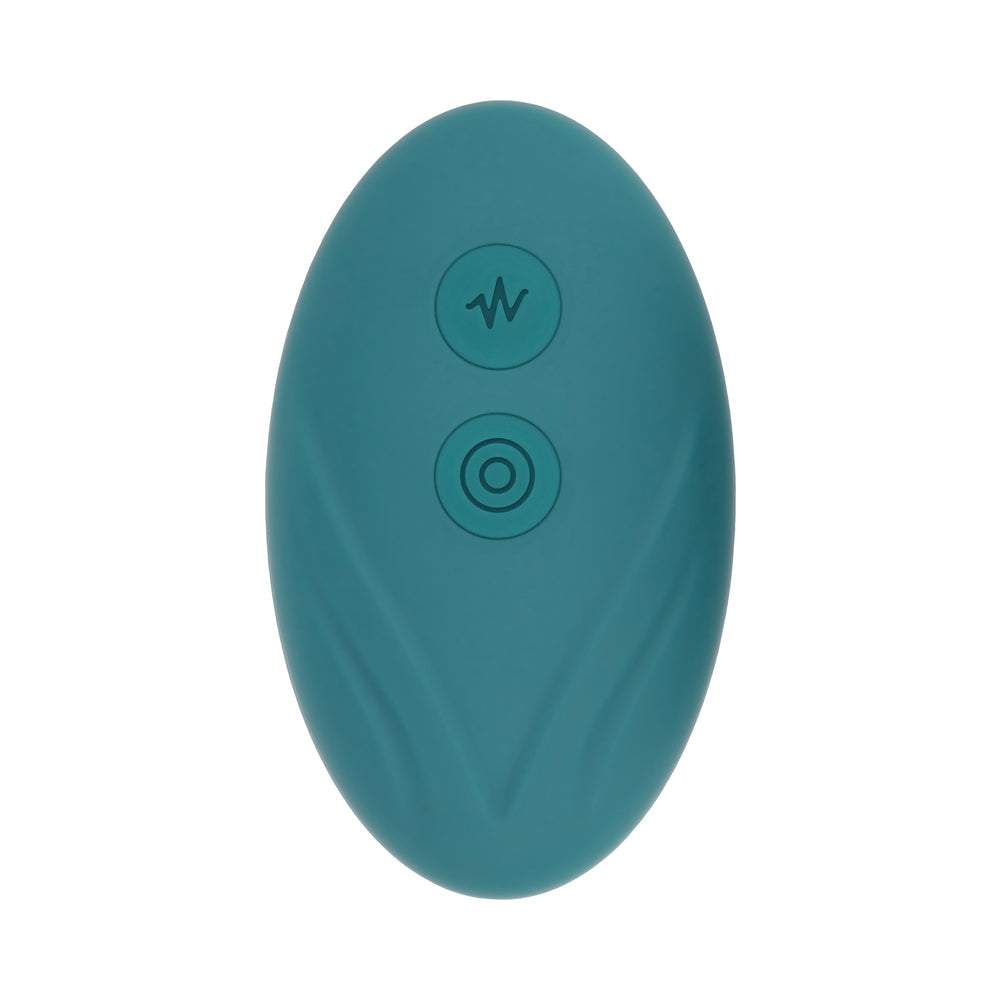 Evolved Oval Office Rechargeable Vibrating Egg Vibe With Remote Silicone Teal