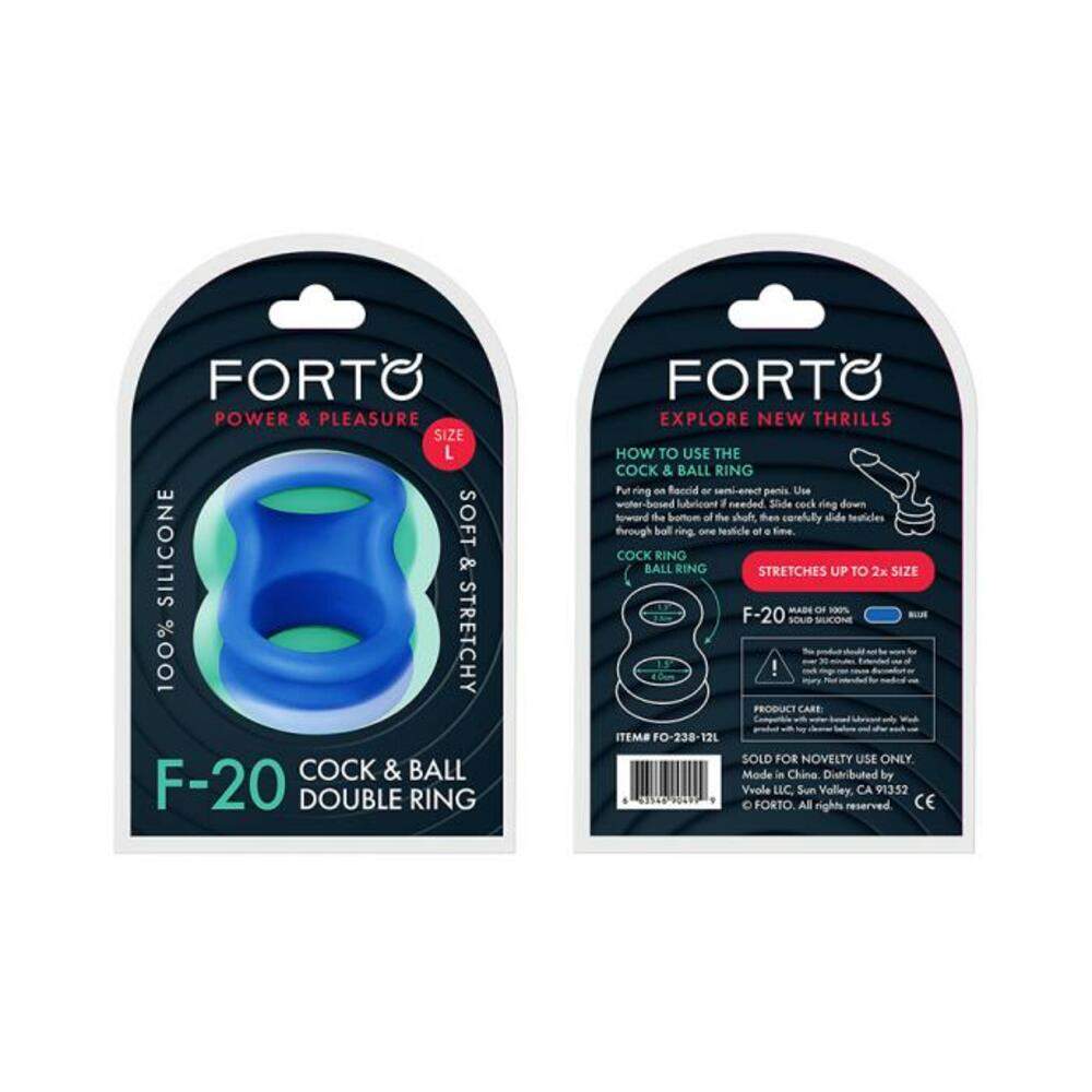 Forto F-20: Balls Stretcher Liquid Silicone 60/77mm Blue