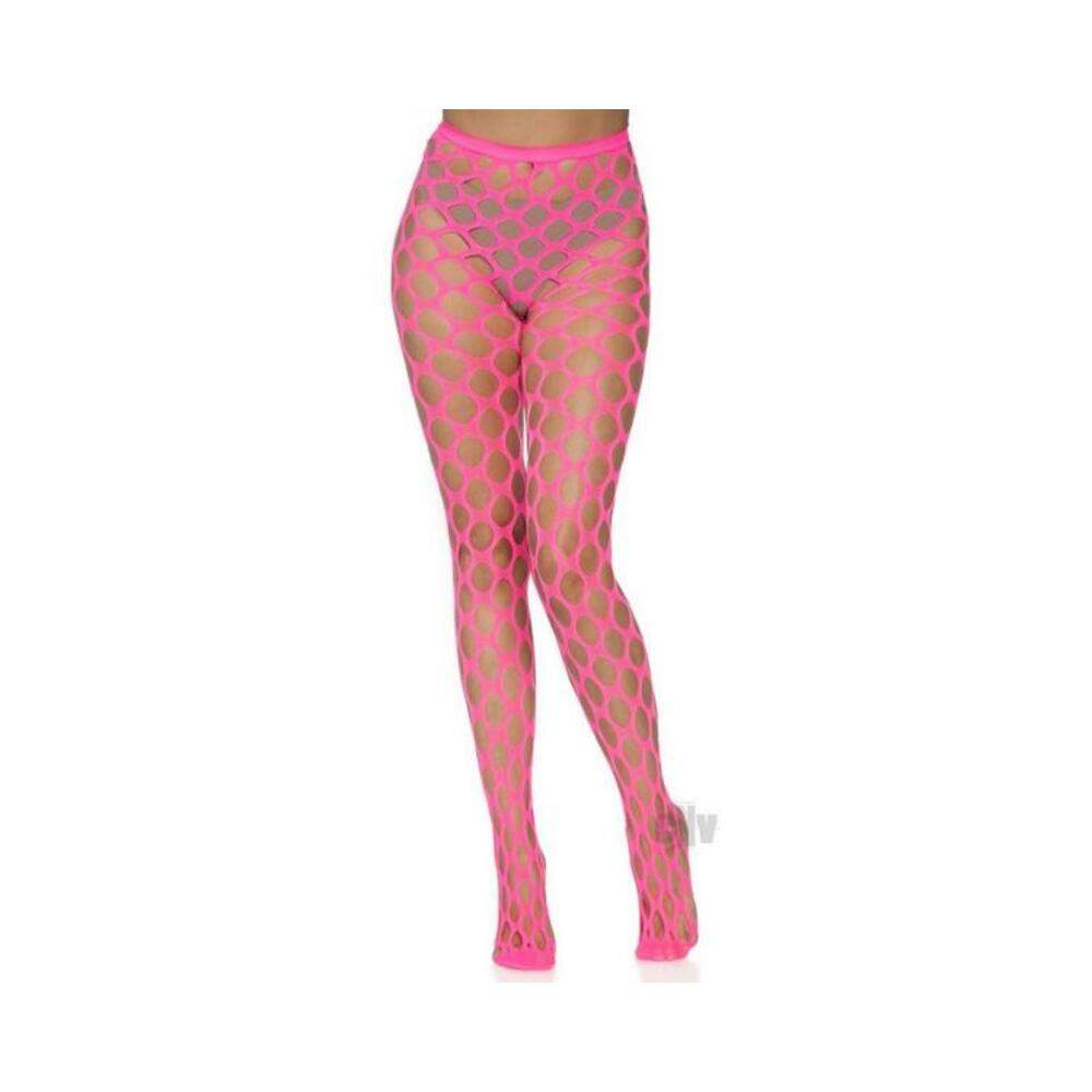 Jumbo Pothole Net Tights Os Neon Pink