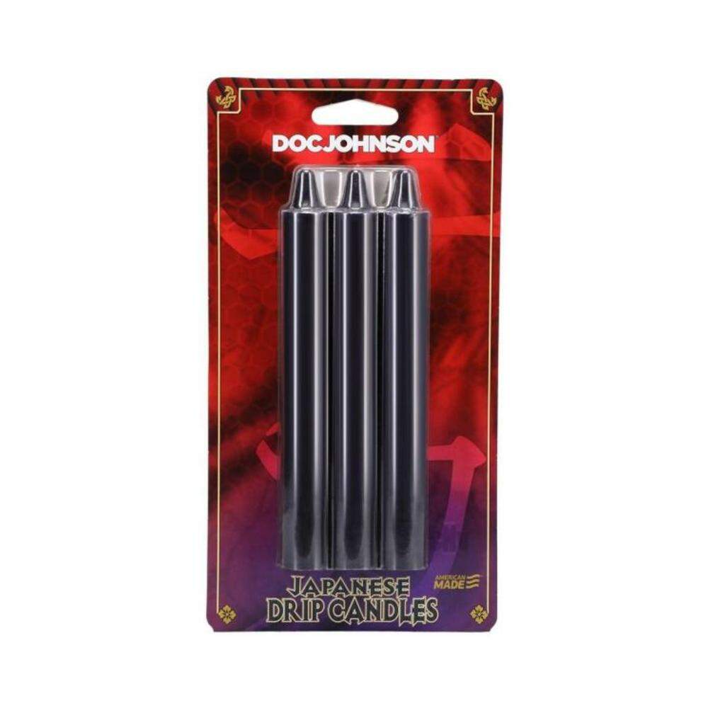 Japanese Drip Candles 3pk Black