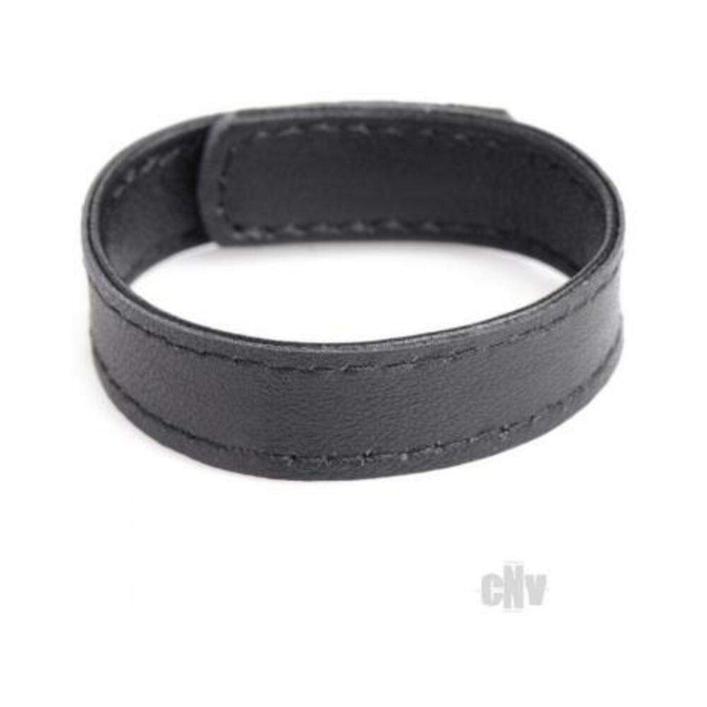 Cg Velcro Leather Cockring Black