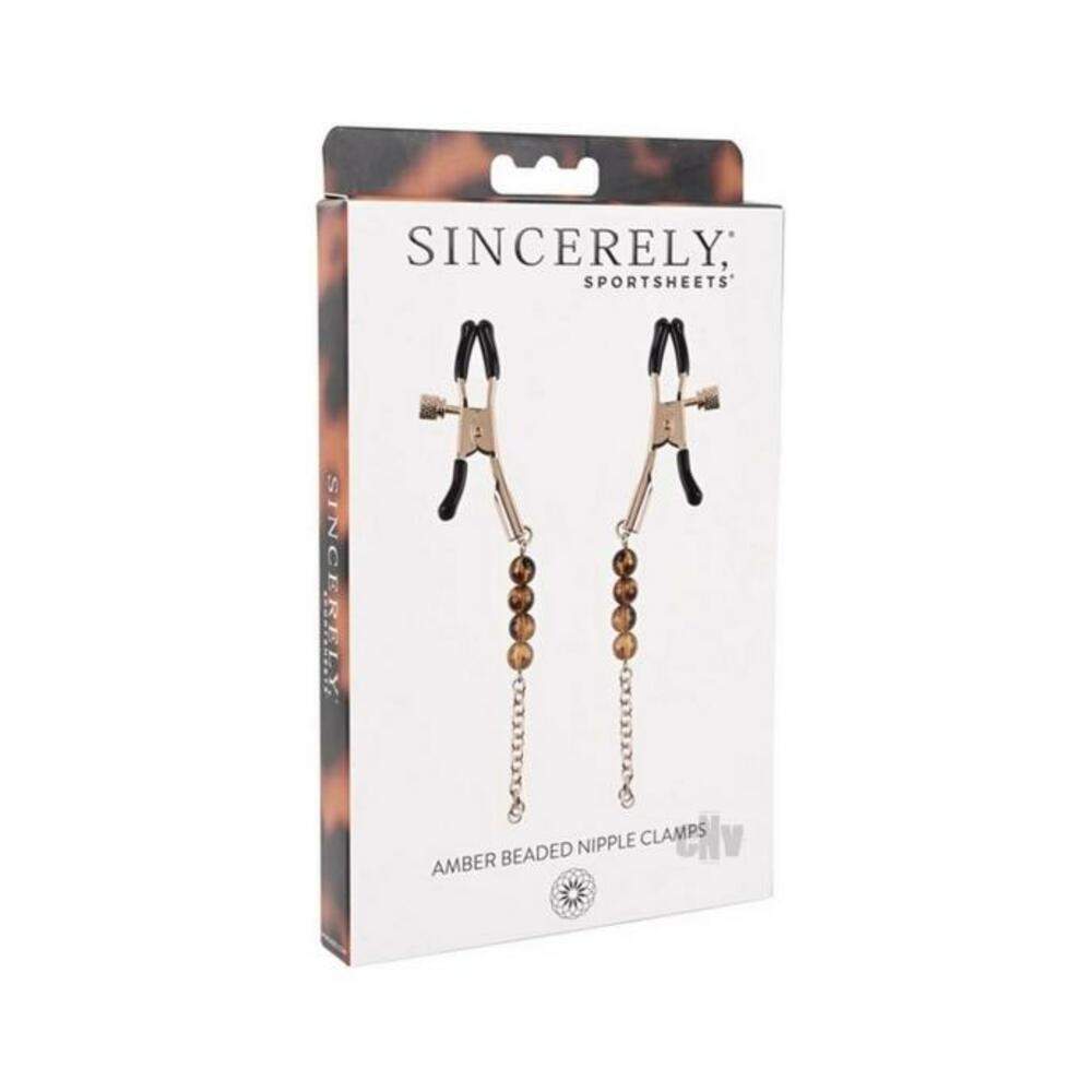 Sincerely Amber Beaded Nipple Clamps