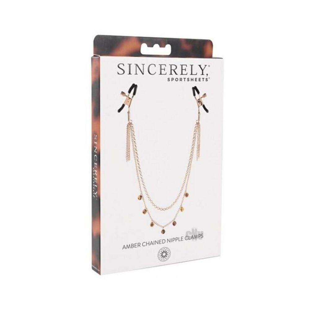Sincerely Amber Chained Nipple Clamps