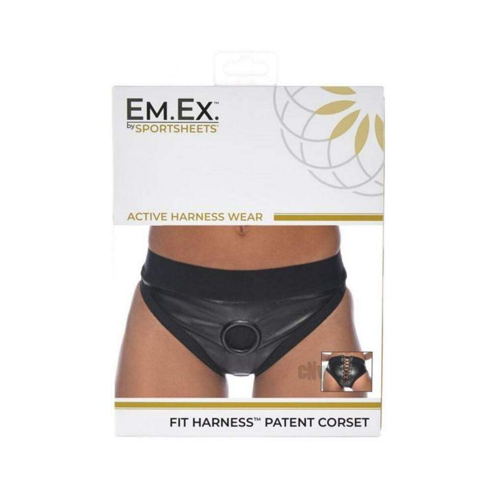 Em Ex Fit Harness Corset Xlarge Black