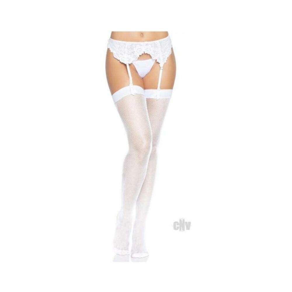 Micro Butterfly Backseam Thigh Os White
