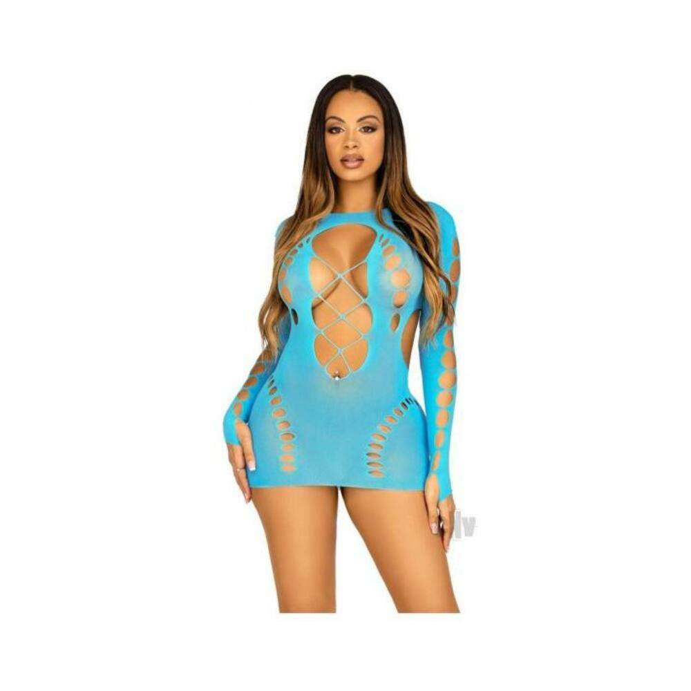 Seamless Cut Long Sleev Mini Lace Os Tur