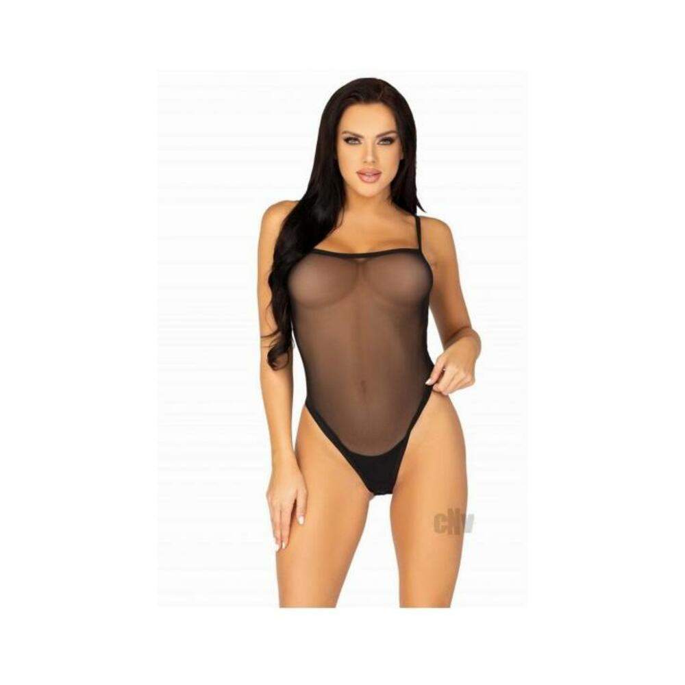Snap Crotch Cami Bodysuit Thong Xl Blk