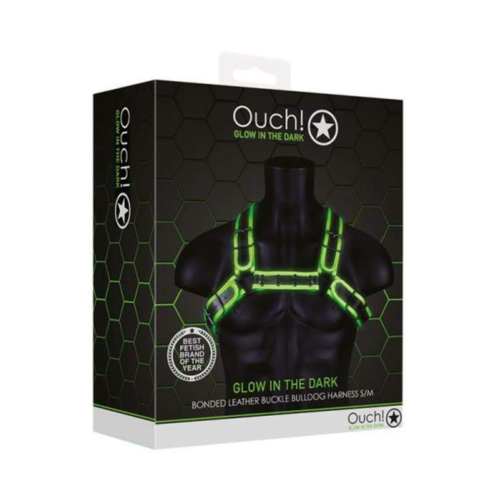 Ouch Buckle Bulldog Harness S/m Gitd