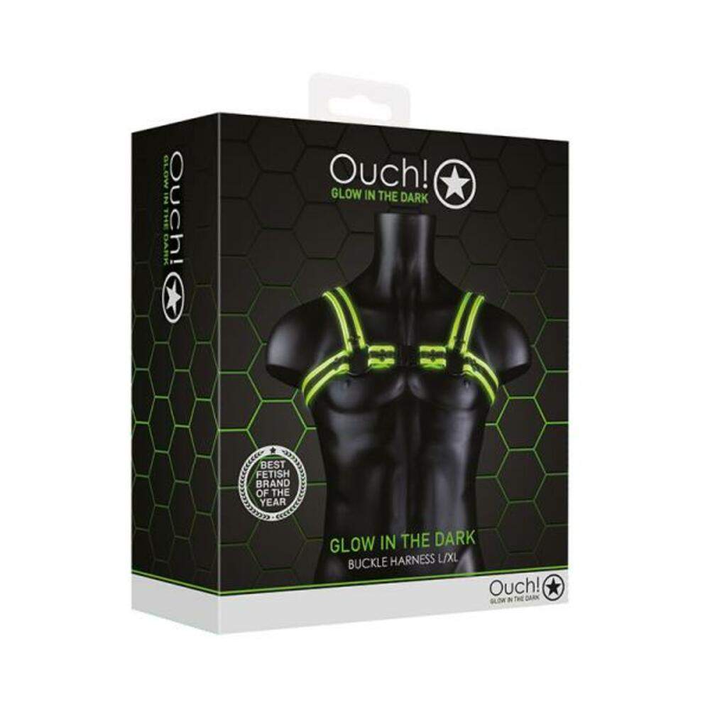 Ouch Buckle Harness Gitd L/xl