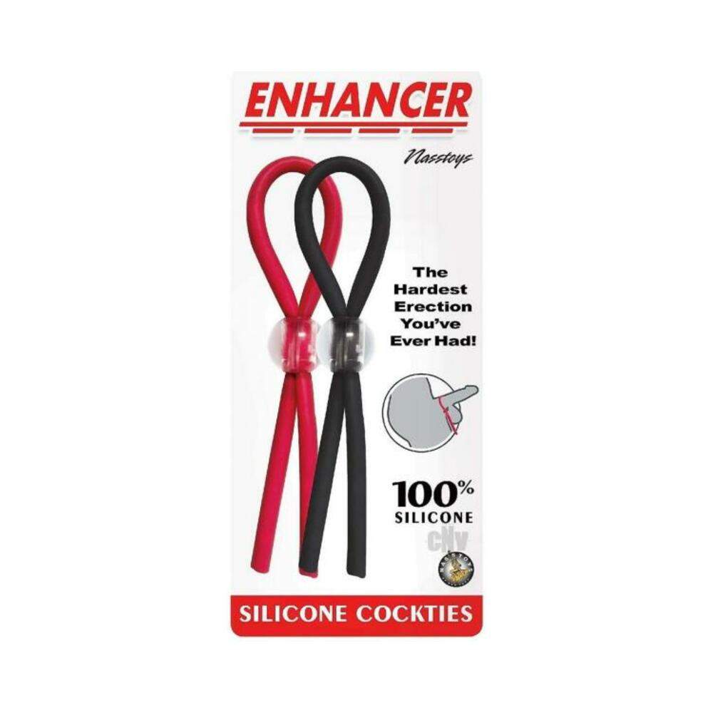 Enhancer Silicone Cockties Red/black