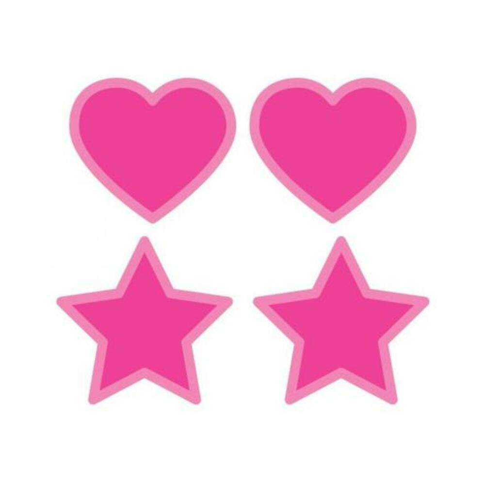 Peekaboo Gitd Hearts/stars Hot Pink