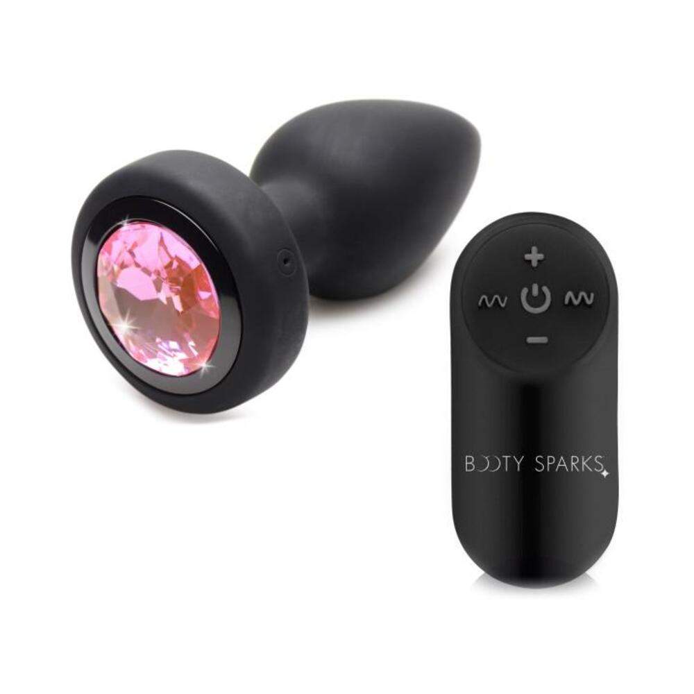 Booty Sparks Pink Gem Plug W/remote Sm