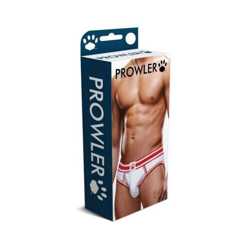 Prowler White/red Open Brief Lg