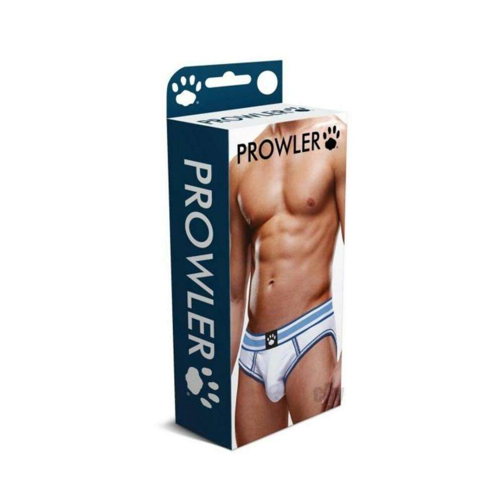 Prowler White/blue Open Brief Lg