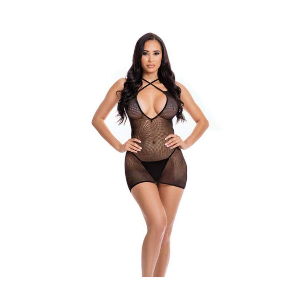 Pink Lipstick Spellbinding Dress Black O/s