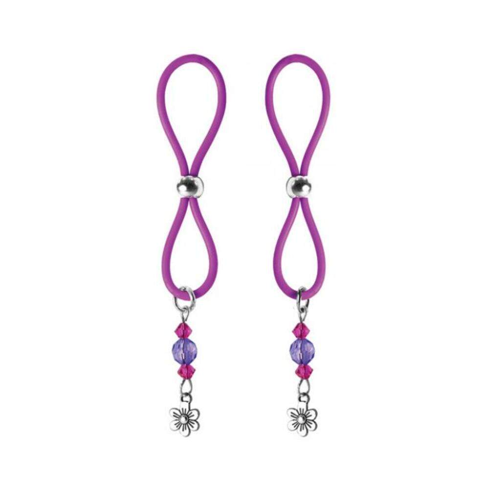 Bijoux De Nip Nipple Halos Flower Charm Purple