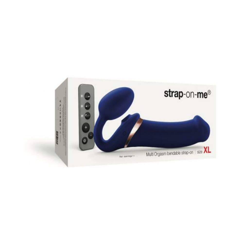 Strap-on-me Multi Orgasm Bendable Strap-on Xl Night Blue