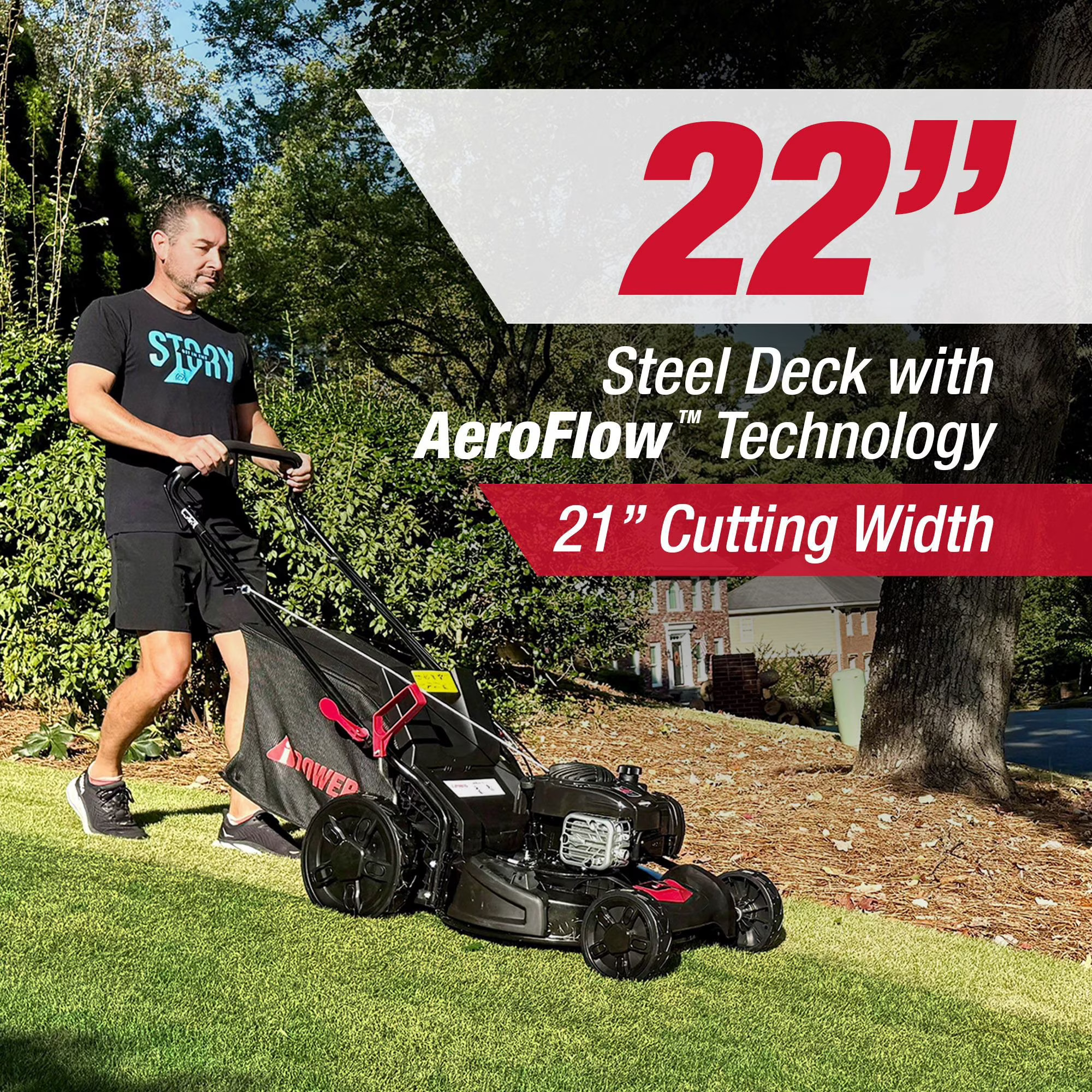 AiPower 21" Self-Propelled RWD Walk Behind Mower with Aero Flow™ Deck thumbnail 8