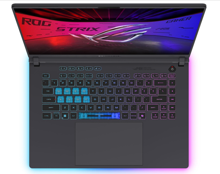 ASUS ROG Strix G16 (2025) Gaming Laptop, 16” FHD+ 16:10 165Hz/3ms Display, NVIDIA® GeForce RTX™ 5060 Laptop GPU, Intel® Core™ i7 Processor 14650HX, 16GB DDR5, 1TB Gen 4 SSD, Wi-Fi 7, Windows 11 Home thumbnail 2