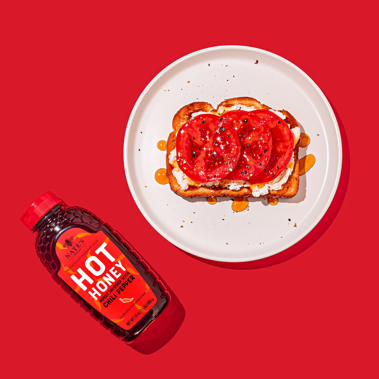 Nate's Honey 100% Pure Hot Honey with Habanero Chili Peppers, 24 oz. thumbnail 6