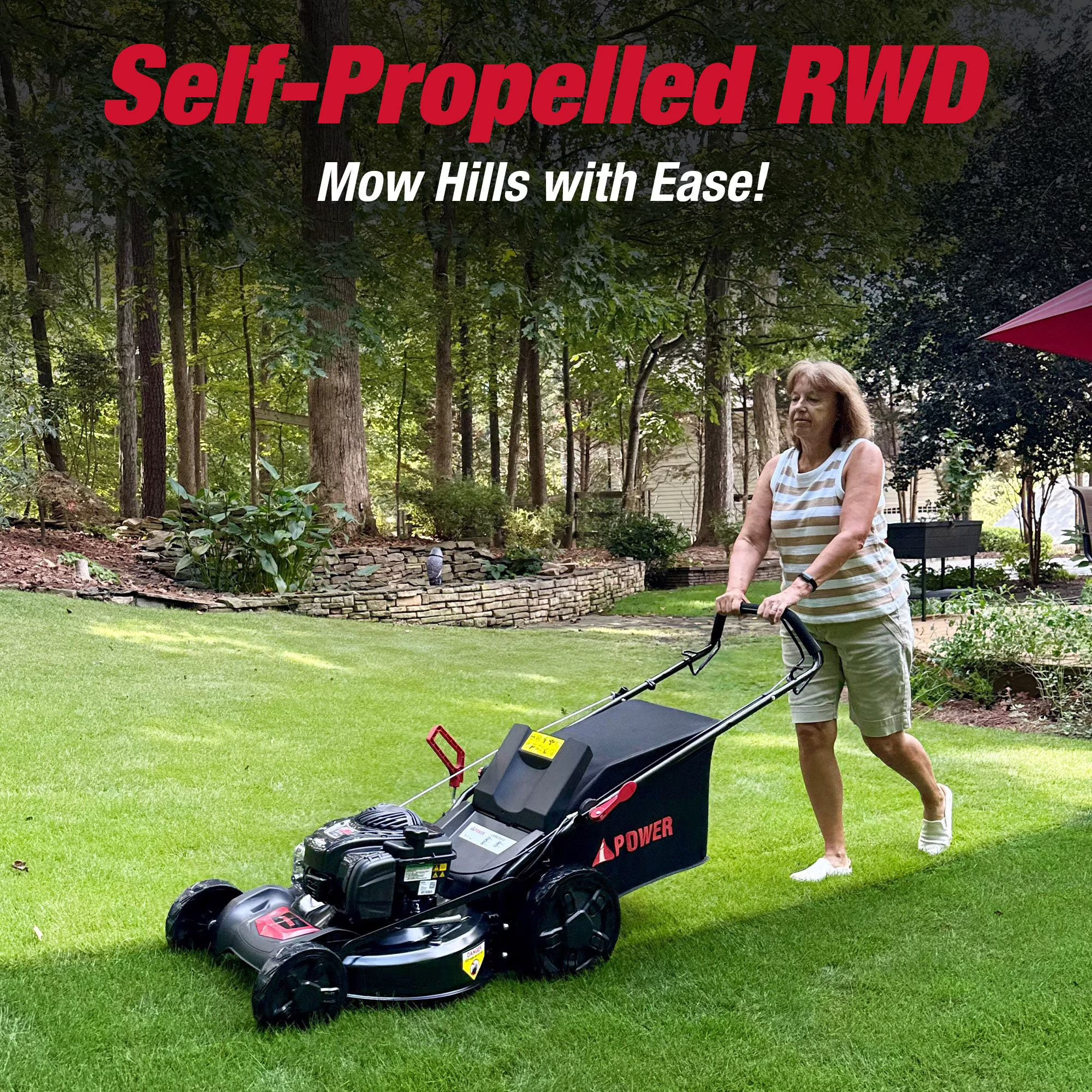 AiPower 21" Self-Propelled RWD Walk Behind Mower with Aero Flow™ Deck thumbnail 3