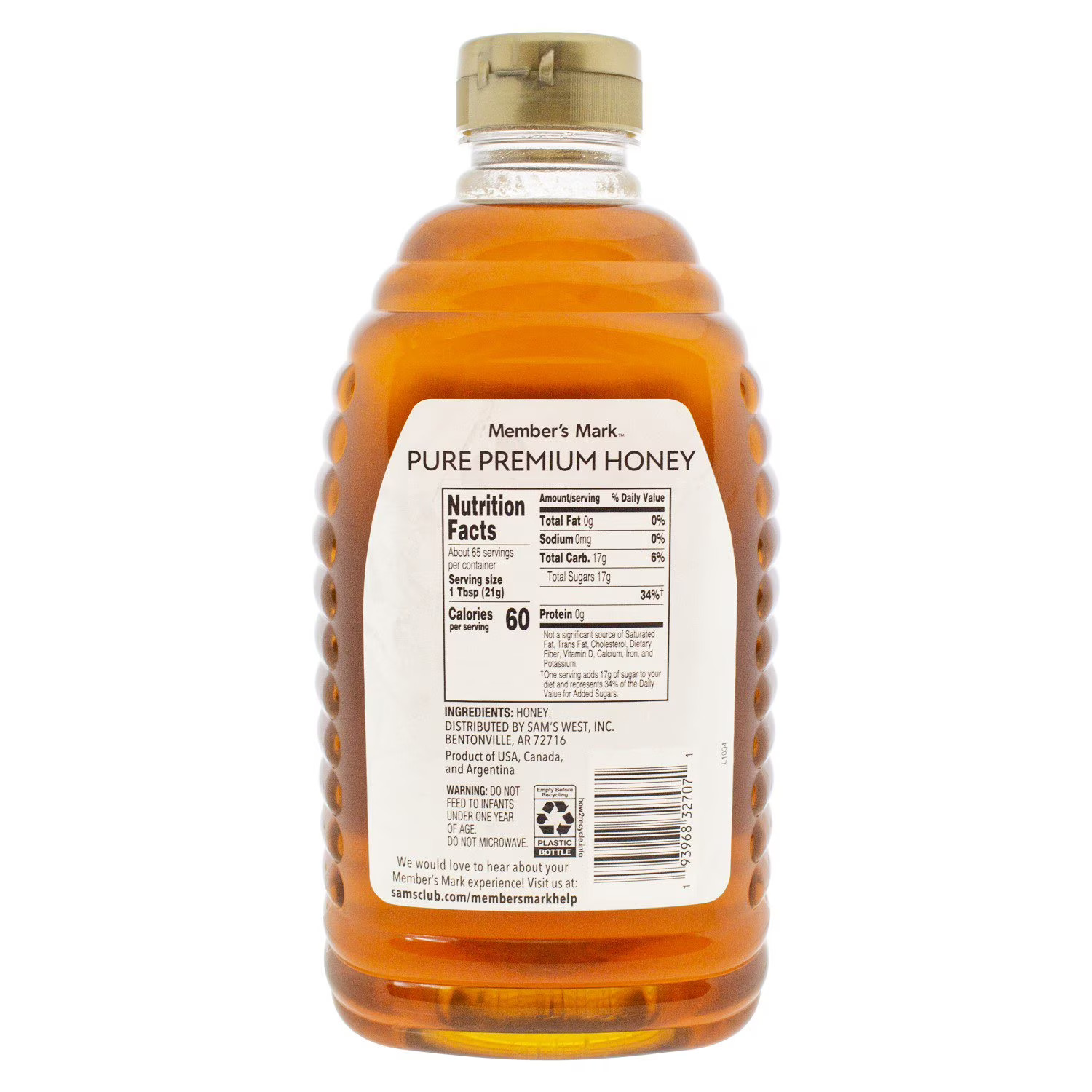 Member’s Mark Wildflower Pure Premium Honey, 48 oz. thumbnail 2