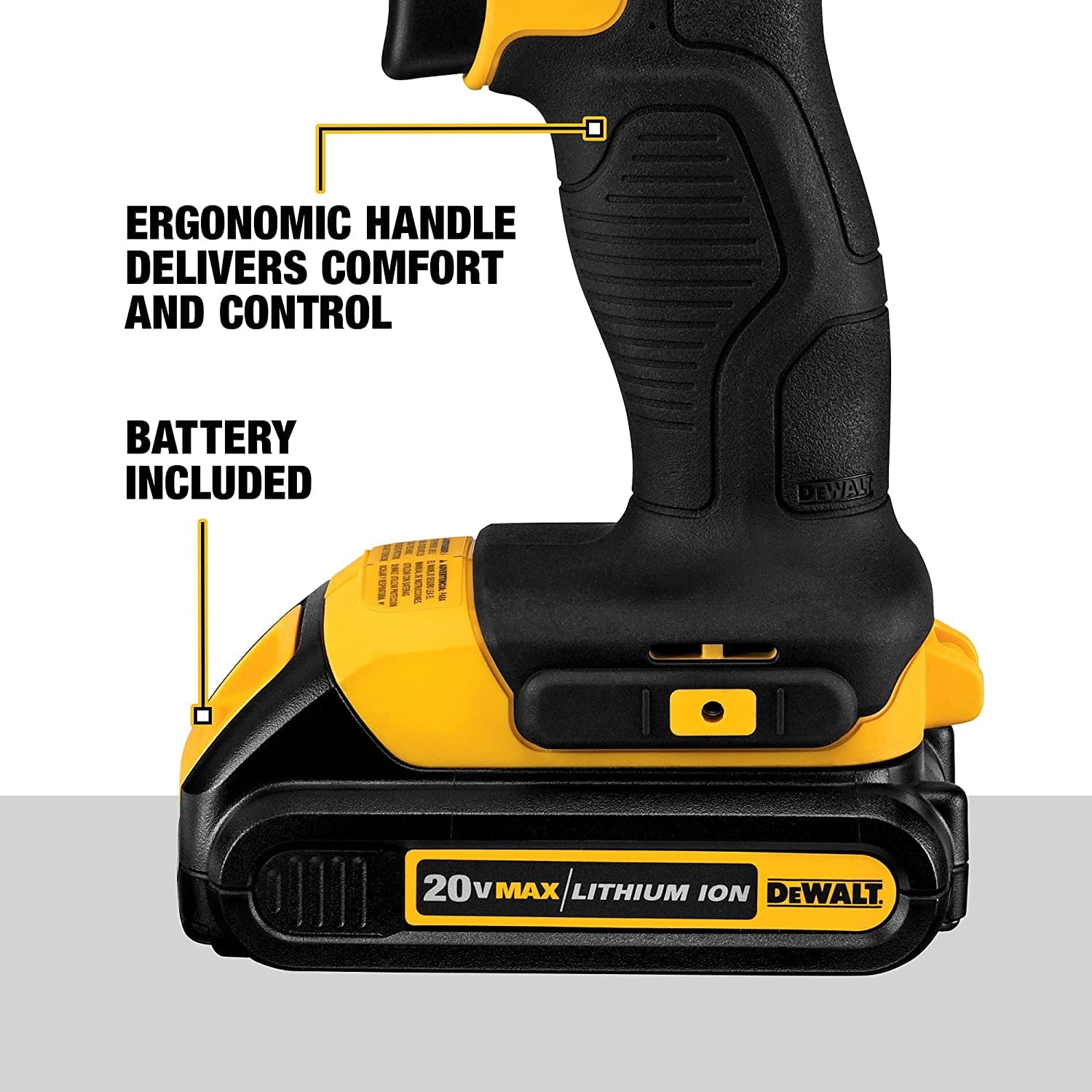 DEWALT 20V Max Cordless Drill / Driver Kit, Compact, 1/2-Inch (DCD771C2) thumbnail 5