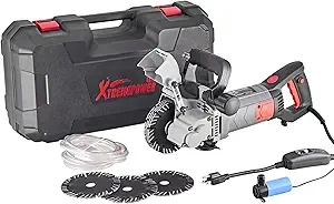 XtremepowerUS Wall Chaser Cutting Machine Wall Concrete Grooving Cutting w/Water Line Dust Port Infrared Sighting (Slotting Machine)