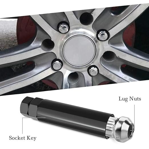 DCVAMOUS 24 PC 14x1.5 Lug Nuts Chrome 7-Spline Compatible thumbnail 6