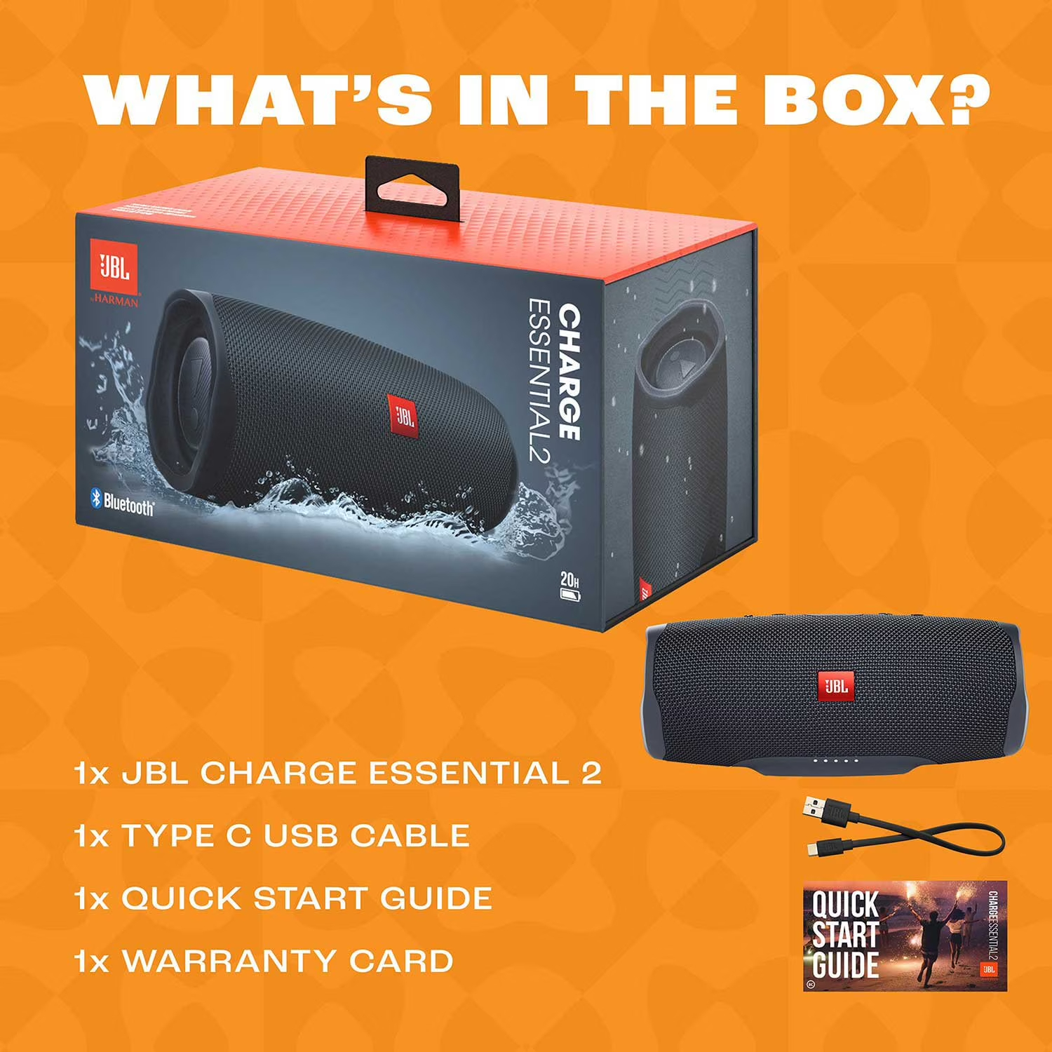 JBL Charge Essential 2 Waterproof Bluetooth Speaker thumbnail 5
