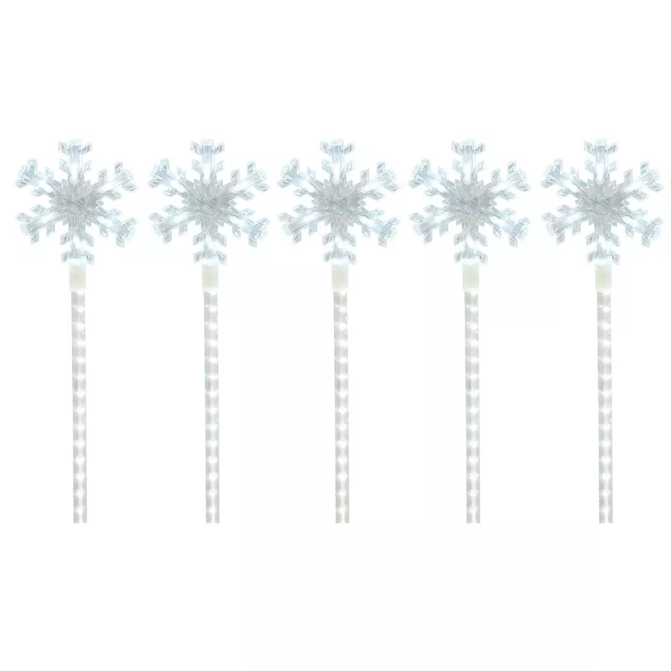 Member's Mark Snowflake Pathway LED Lights, 5ct. thumbnail 3