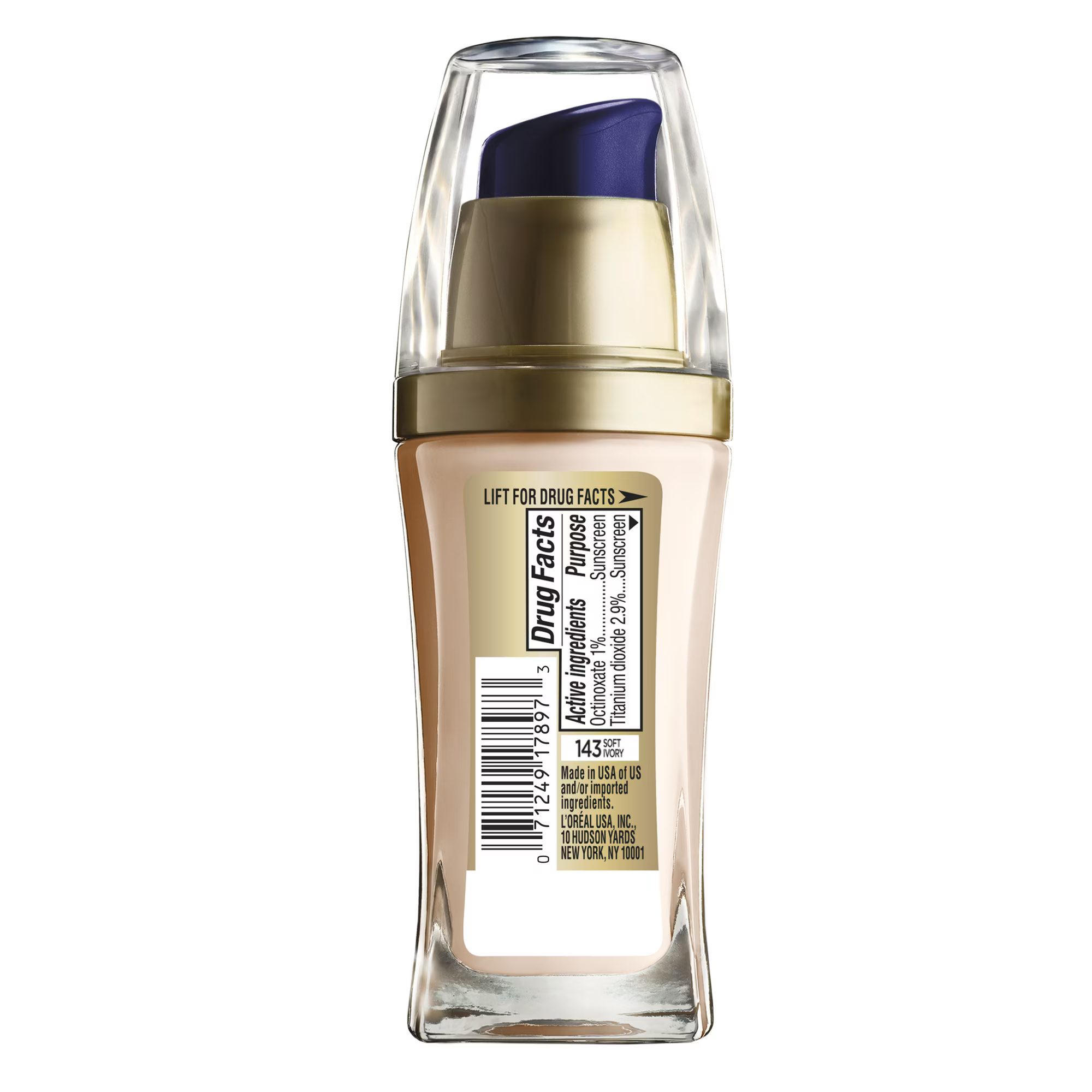 L'Oreal Paris Visible Lift Serum Foundation Makeup, 143 Soft Ivory, 1 fl oz thumbnail 3