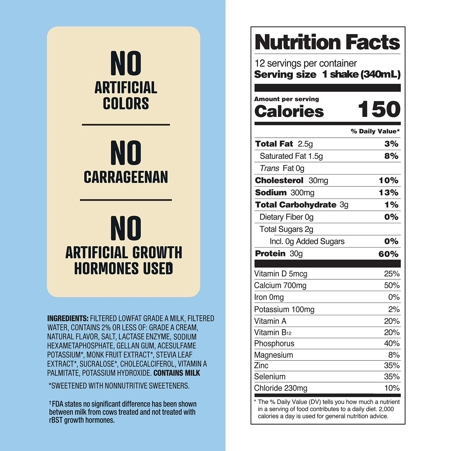 Member's Mark 30g Ultra-Filtered Milk Protein Shake, Vanilla, 11.5 fl. oz., 12 pk. thumbnail 5