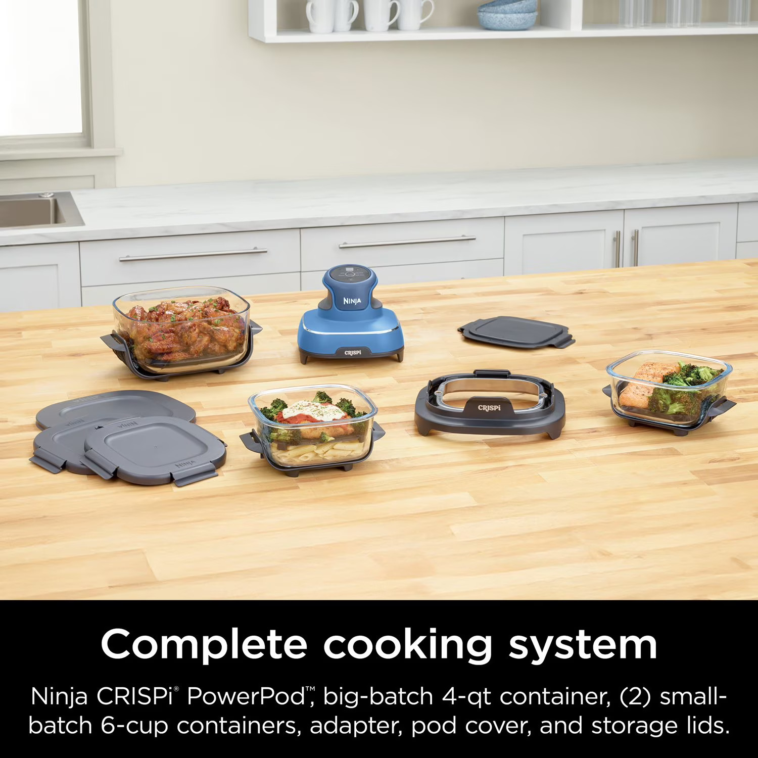 Ninja Crispi 5-in-1 Portable Glass Air Fryer Cooking System thumbnail 3