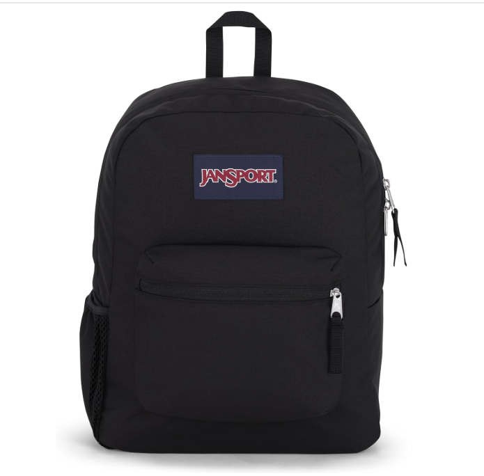 JanSport Cross Town Backpack 17" x 12.5" x 6" - Simple Bag for Everyone with 1 Main Compartment, Front Utility Pocket - Premium Class Accessories - Black