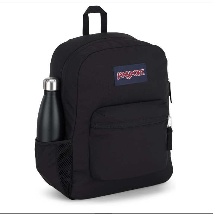 JanSport Cross Town Backpack 17" x 12.5" x 6" - Simple Bag for Everyone with 1 Main Compartment, Front Utility Pocket - Premium Class Accessories - Black thumbnail 3