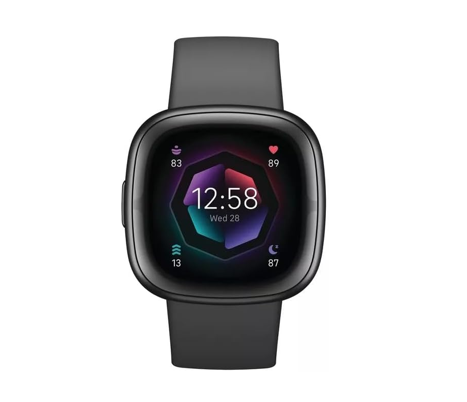 Fitbit Sense 2 Health and Fitness Smartwatch - Shadow Grey/Graphite | with Stress and Sleep Tools - 3-Month Google Health Premium Membership Included - ECG App, SpO2, 24/7 Heart Rate, and GPS