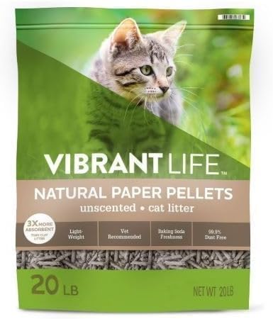 Vibrant Life Natural Paper Pellets Cat Litter, Unscented, 25 lb Bag thumbnail 2